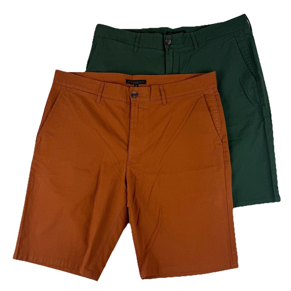 Lot Of 2‎ Extracurricular Shorts Mens 36 Polyester Chino Flat Front Casual Golf